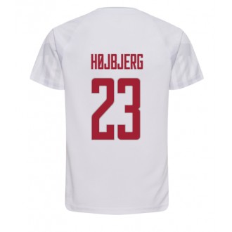 Danmark Pierre-Emile Hojbjerg #23 Borta Kläder VM 2022 Kortärmad